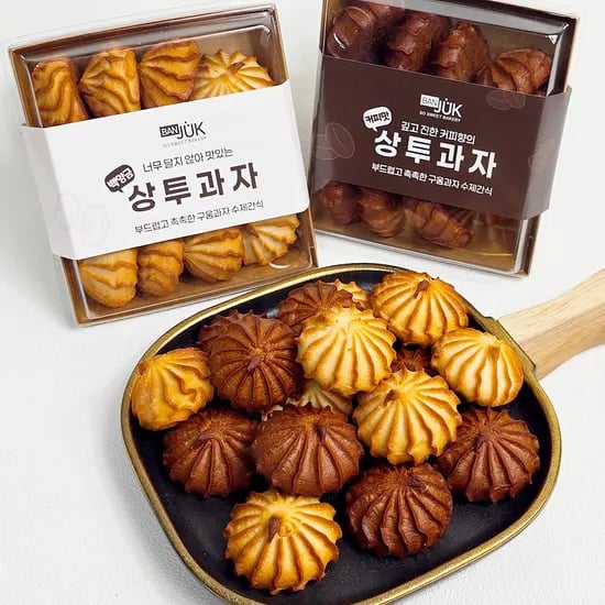 BANJUK 상투과자 백앙금 200g 2팩 + 커피맛 200g 2팩 1세트