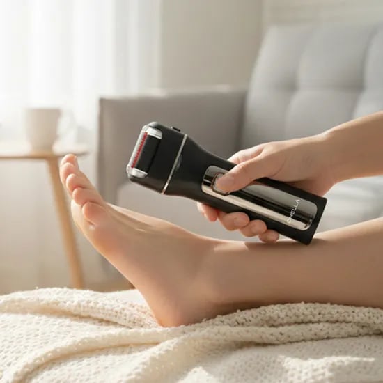 오엘라 바디케어 CR03 듀얼스핀 각질제거기, 블랙, 1개