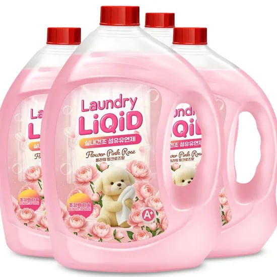 리퀴드 핑크로즈 섬유유연제, 2.5L, 4개