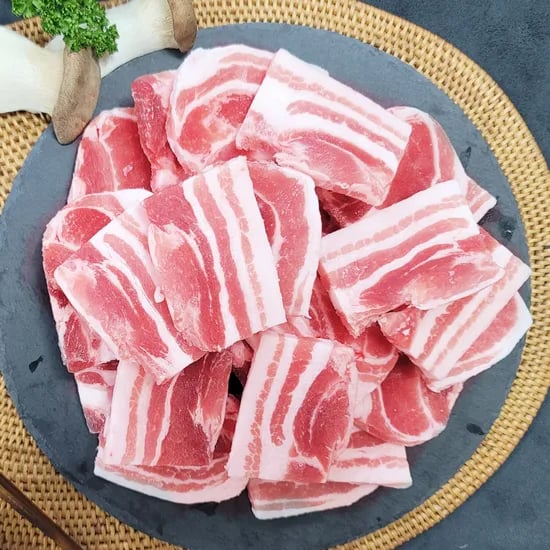 수입 옛날삼겹살 구이용, 냉동, 500g, 4개