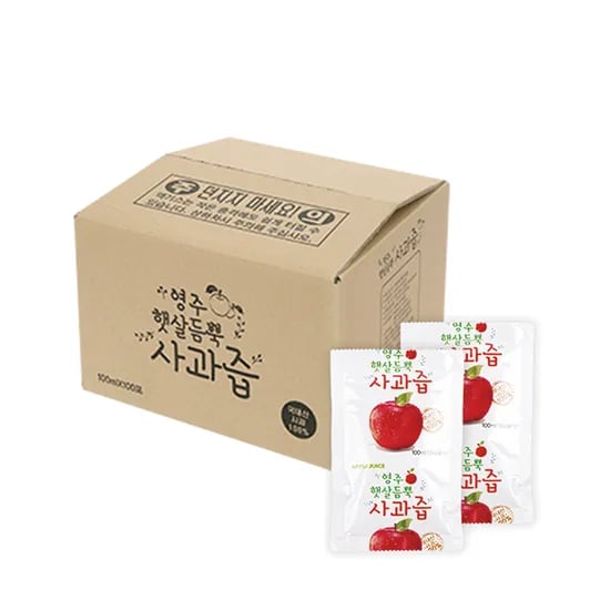 영주 햇살듬뿍 사과즙, 100ml, 100개