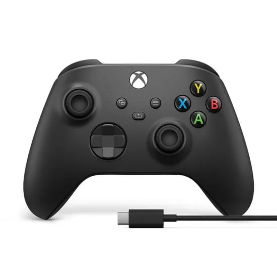 Xbox 무선 컨트롤러 + USB-C 케이블 카본 블랙, 1개