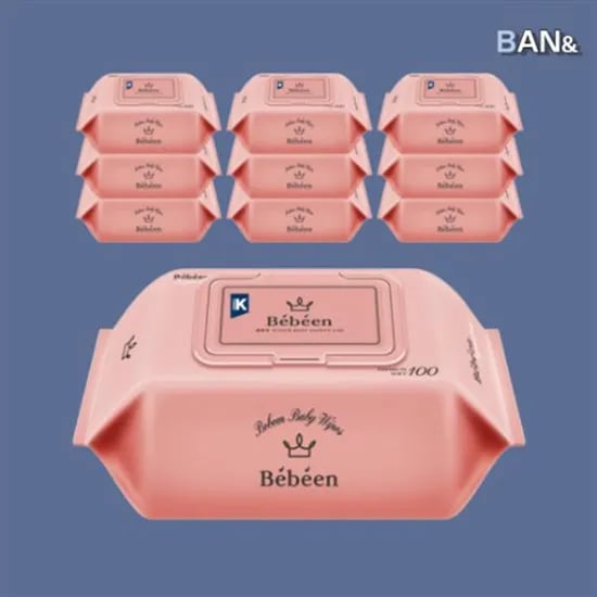 베베앙 시그니처 물티슈 캡형, 100매, 10팩