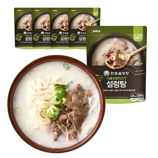 오프라이스 한촌설렁탕 정통설렁탕, 500g, 5개