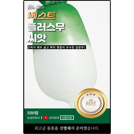 씨앗마켓 베스트플러스무씨앗, 500립, 1개