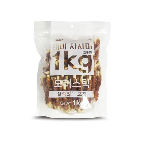 테비 고런치 대용량 강아지간식, 오리스틱, 1kg, 1개