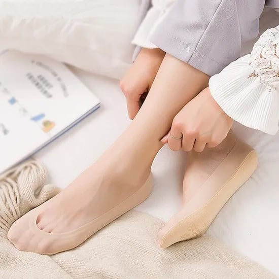 여성 아이스쿨 전체실리콘 면덧신, 스킨, 220~250mm, 10개