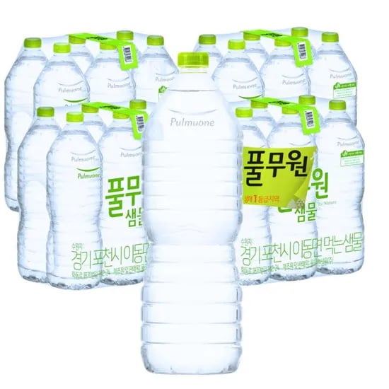 풀무원 샘물 생수, 무라벨, 2L, 24개
