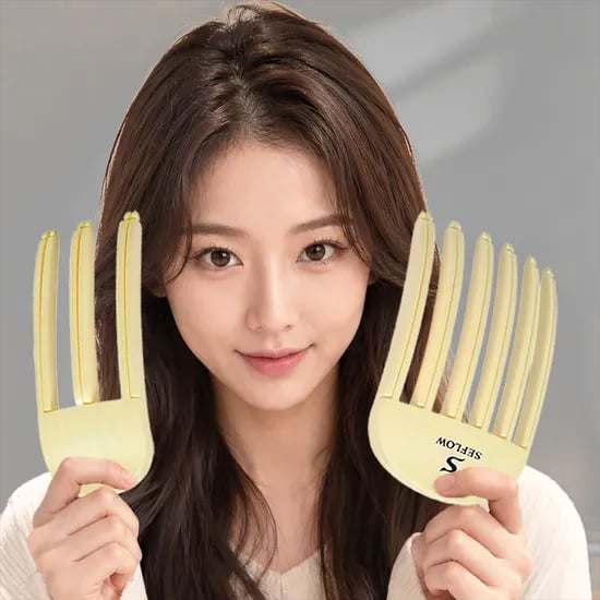세플로 헤어 뿌리 볼륨 집게 2종, 베이지, 1세트