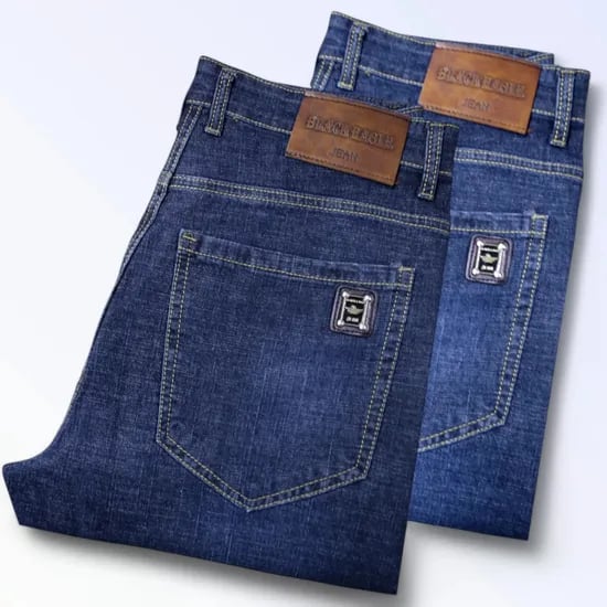 블랙이글 썸머진 스판 스트레이트핏, Dark Blue 1개 + Medium Blue 1개, 34