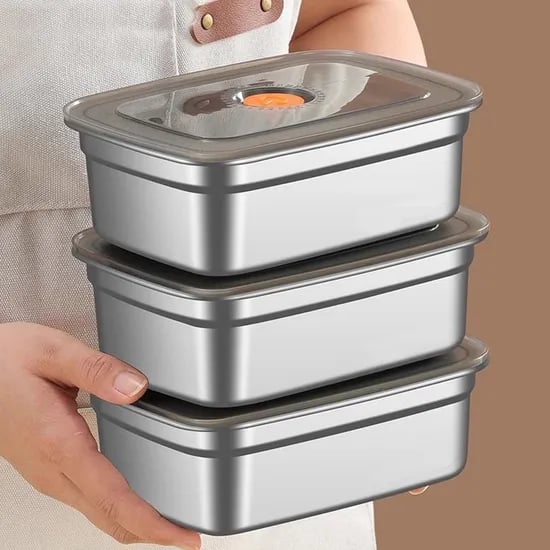 살림담 316 스테인리스 밀폐용기, 600ml, 3개