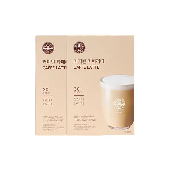 커피빈 카페 라떼, 14g, 30개입, 2개