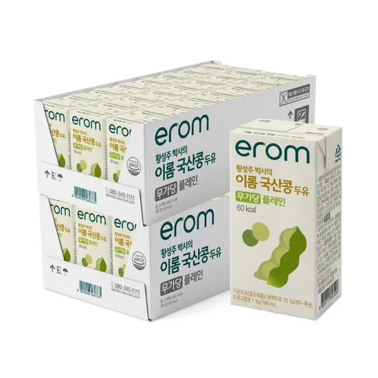 이롬 황성주 박사의 국산콩 두유 무가당, 190ml, 48팩