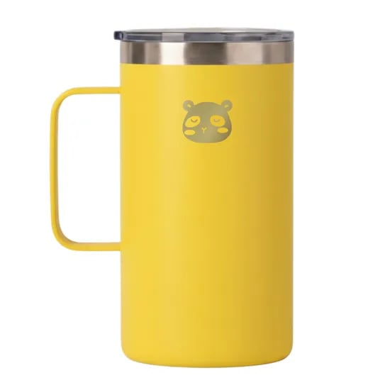 믿추 스테인리스 뚜껑 머그컵, 레몬, 650ml, 1개
