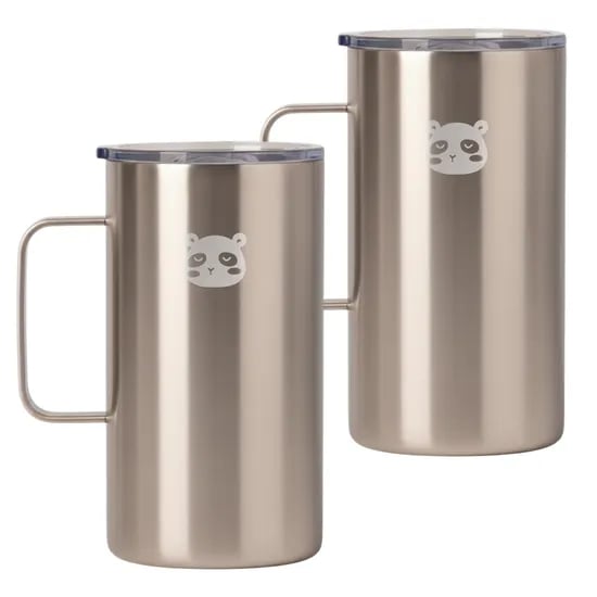 믿추 보온 보냉 머그텀블러, 스테인리스, 650ml, 2개