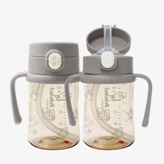 베베락 아이와 PPSU 원터치 빨대컵 IWA, 초코, 210ml, 2개