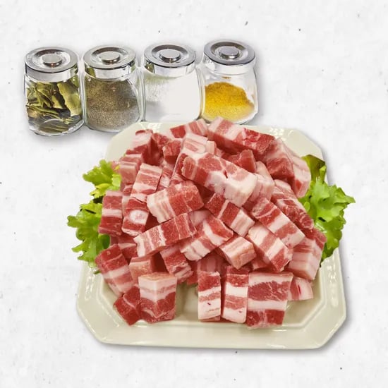 육즙한입 암돼지 벽돌 한입 삼겹살, 1kg, 2팩