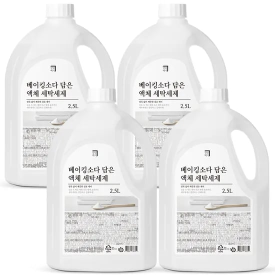 살림백서 베이킹소다 세탁세제, 2.5L, 4개