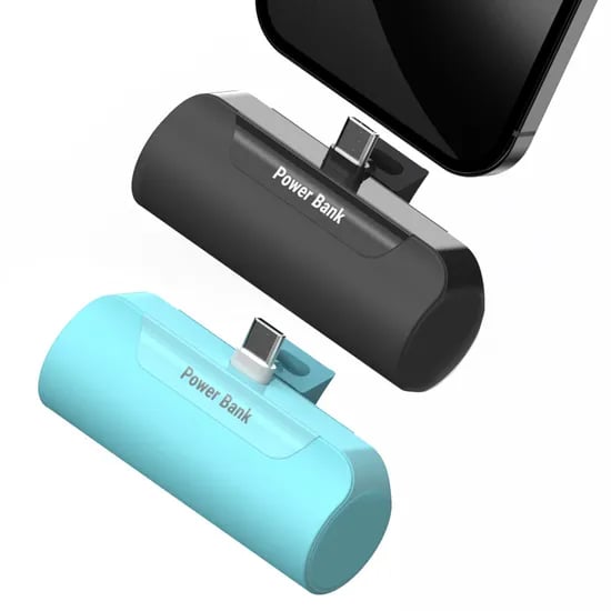 도킹형 대용량 미니 보조배터리 세트, 5000mAh, 블랙 C타입 1개 + 민트 C타입 1개, 2개