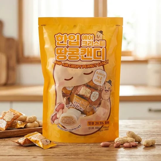 한입 에어크리스피 땅콩캔디, 800g, 1개