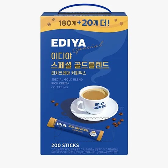 이디야커피 스페셜 골드블렌드 리치크레마 커피믹스 11g 200개입 2개 50,900원
