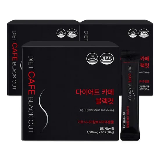 올바른 다이어트 블랙컷 커피맛, 60포, 3박스