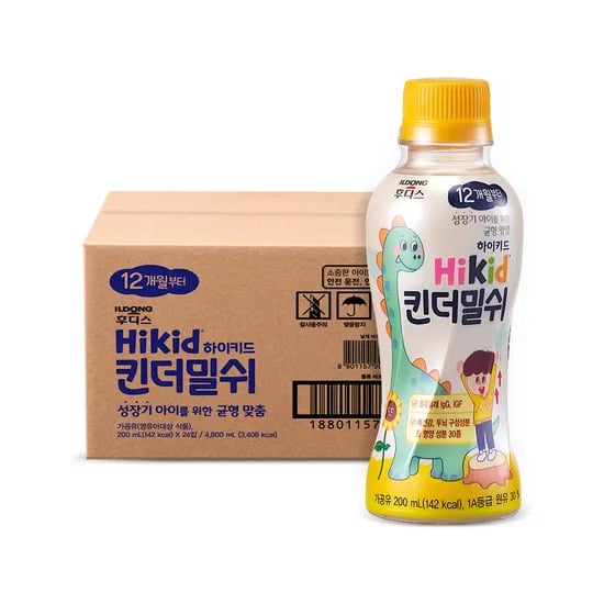 후디스 하이키드 킨더밀쉬, 200ml, 24개