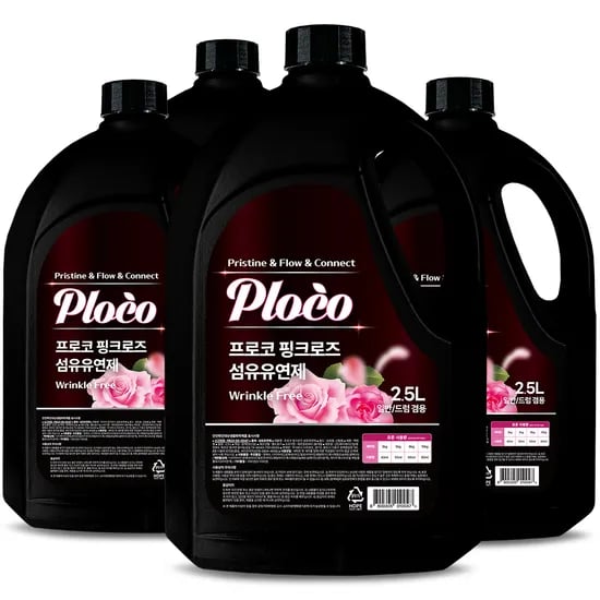 프로코 핑크로즈 섬유유연제, 2.5L, 4개