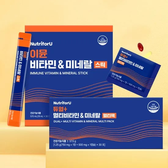 뉴트리포유 듀얼+ 이뮨 멀티비타민&미네랄, 실속형, 30개입, 3박스