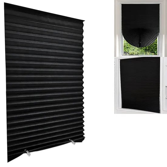 라라티와이 스테이 햇빛 차단 1분 설치 붙이는 블라인드, 블랙, 60x150cm, 1개