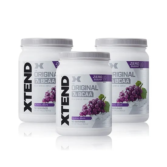 엑스텐드 BCAA 글레이셜, 그레이프, 745g, 3개