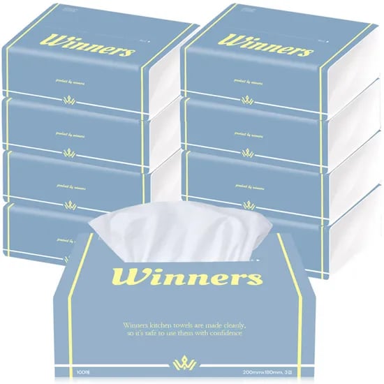위너스 뽑아쓰는 키친타월, 3겹, 100매, 9개