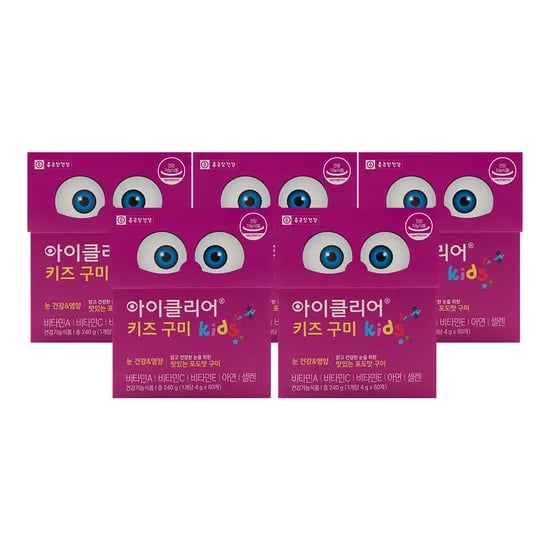 종근당건강 아이클리어 키즈 구미, 4g, 60구미, 5개