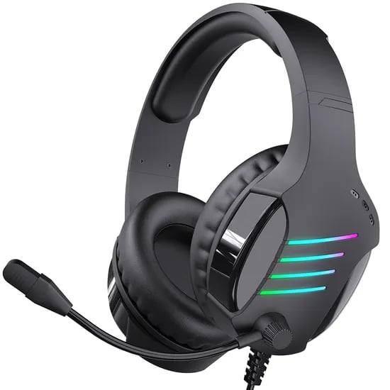아이리버 노이즈캔슬링 마이크 레이보우 LED USB 게이밍 헤드셋 EQwear-G7H 블랙 1개