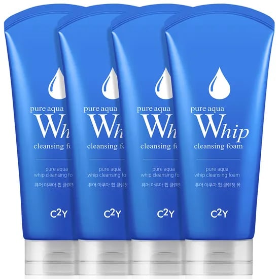 C2Y 퓨어 아쿠아 휩 클렌징 폼, 120ml, 4개