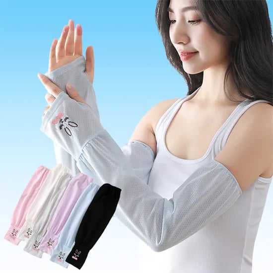 99% 자외선차단 토깽이 여름 아이스쿨토시, 랜덤, 2세트, 48cm
