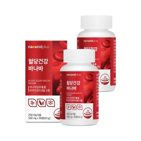 내츄럴플러스 혈당건강 바나바, 90정, 2개