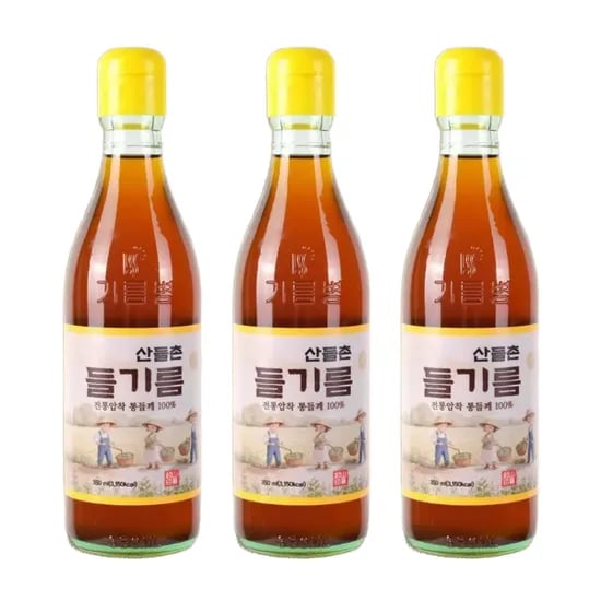 산들촌 통들깨 들기름, 350ml, 3개