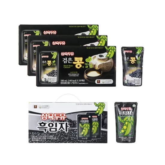 삼육두유 검은콩과 칼슘, 190ml, 60개 + 삼육두유 흑임자, 190ml, 20개, 1세트