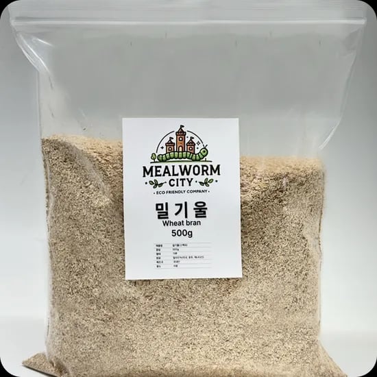 밀웜씨티 프리미엄 국내산 밀기울, 500g, 2개