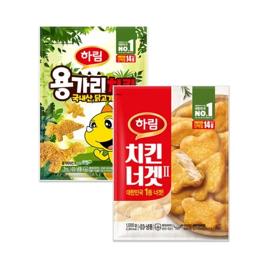 하림 용가리치킨 + 치킨너겟2, 1kg, 1세트