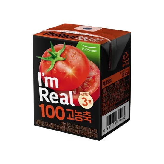 풀무원 아임리얼 100 고농축 토마토, 120ml, 24개