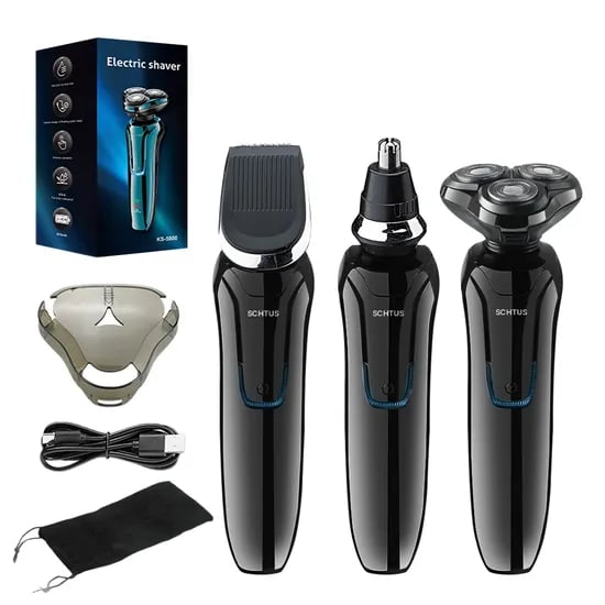 슈투스 3IN1 IPX7 완벽방수 전기면도기, KS0242, CP5800, 블랙, 1개
