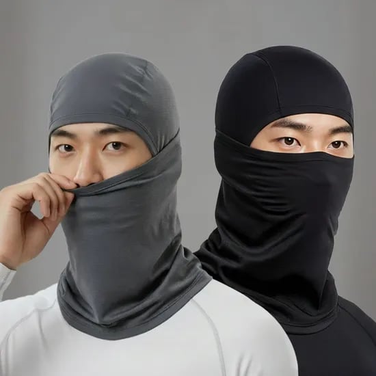 여름 자외선차단 쿨 바라클라바, 블랙+그레이, FREE, 2개