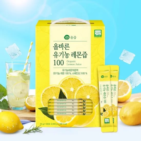 올즙 올바른 유기농 레몬즙 100, 20g, 100포