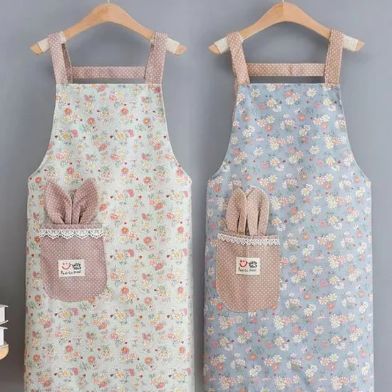 플라워 앞치마 핑크 75cm x 65cm 3개