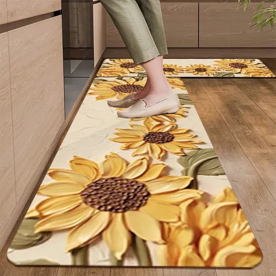 숲과사람들 빨아쓰는 규조토 발매트 세트 해바라기 60x40cm+150x50cm 1세트