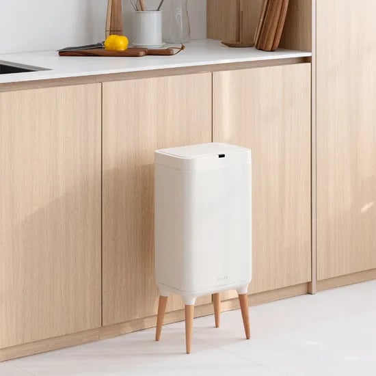 피노 센서 휴지통, 크림화이트, 13L, 1개