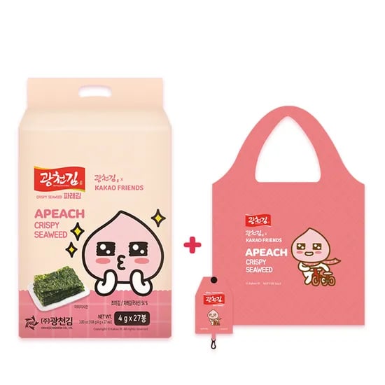 광천김 파래 도시락김 카카오프렌즈, 4g, 27봉