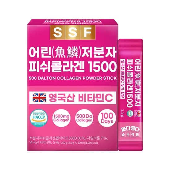 순수식품 저분자 피쉬 콜라겐 1500, 2.5g, 100포, 1박스